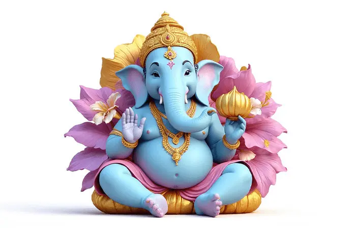 Beautiful Lord Ganesh 3D Design Character Illustration image